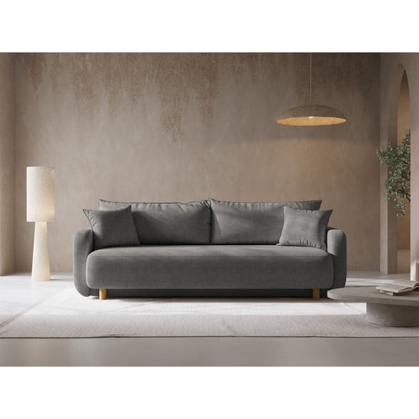 Szara rozkładana sofa ze schowkiem 231 cm Elen – Micadoni -image-1