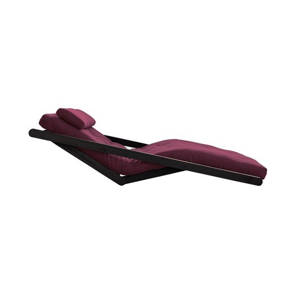 Sofa rozkładana z ciemnoczerwonym pokryciem Karup Design Figo Black/Bordeaux-image-3