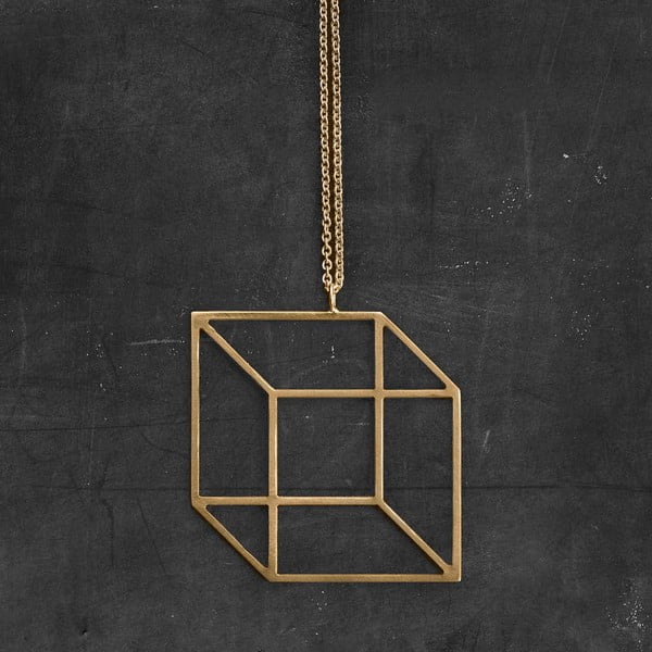 Naszyjnik Cube Gold z kolekcji Geometry