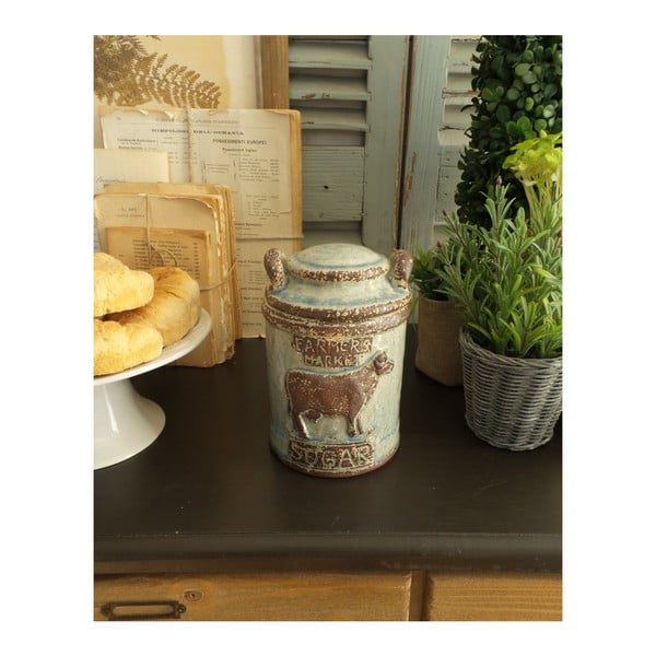 Pojemnik ceramiczny z wieczkiem Orchidea Milano Farm Animals, wys. 17 cm