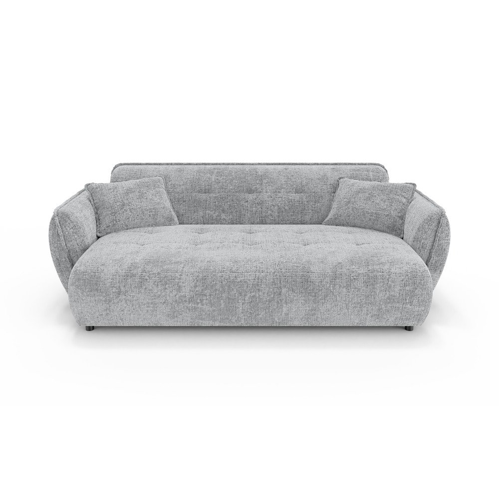 Jasnoszara sofa z tkaniny szenilowej 250 cm Nelia Big – Ropez