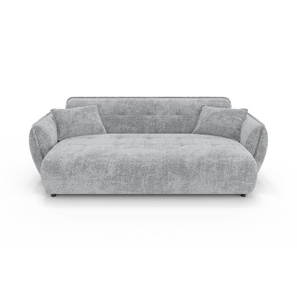 Jasnoszara sofa z tkaniny szenilowej 250 cm Nelia Big – Ropez