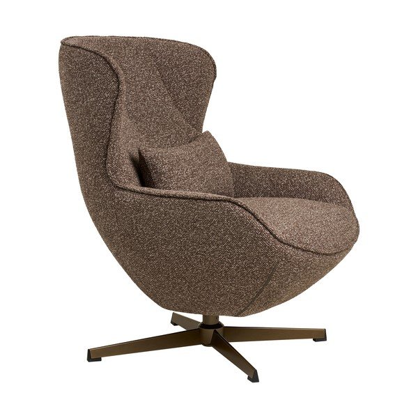 Brązowy obrotowy fotel Blenheim – House Nordic-image-3