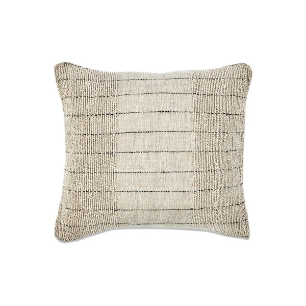 Beżowa poszewka na poduszkę z bawełny i lnu Nkuku Mayla, 50x50 cm