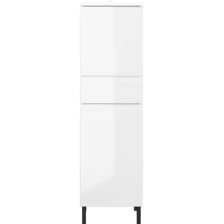 Biała wysoka szafka łazienkowa 34x120 cm Salinas – Germania