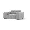 Jasnoszary aksamitny fotel Chicago – Cosmopolitan Design