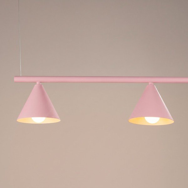 Różowa stalowa lampa wisząca Zylo – Sollux-image-2
