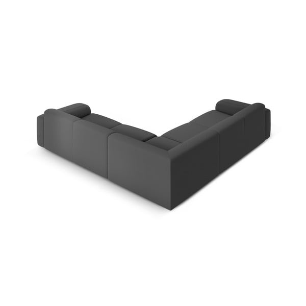 Ciemnoszary narożnik z materiału bouclé (strona zmienna/w kształcie litery L) Molino – Micadoni Home-image-3