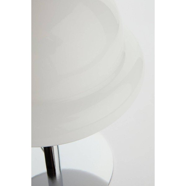 Biała/w kolorze srebra z połyskiem lampa stołowa z opalowego szkła (wysokość 26 cm) Bubba – Jotex-image-3