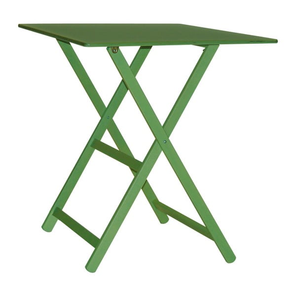 Zielony drewniany stół składany Valdomo Maison, 60x80 cm