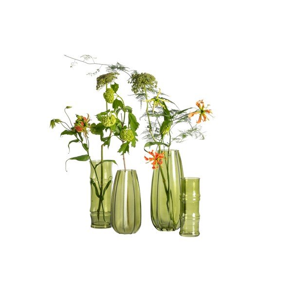 Zielony szklany wazon WOOOD Kali, wys. 28 cm-image-3