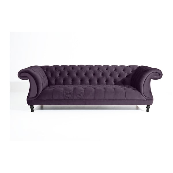 Fioletowa sofa trzyosobowa Max Winzer Isabelle