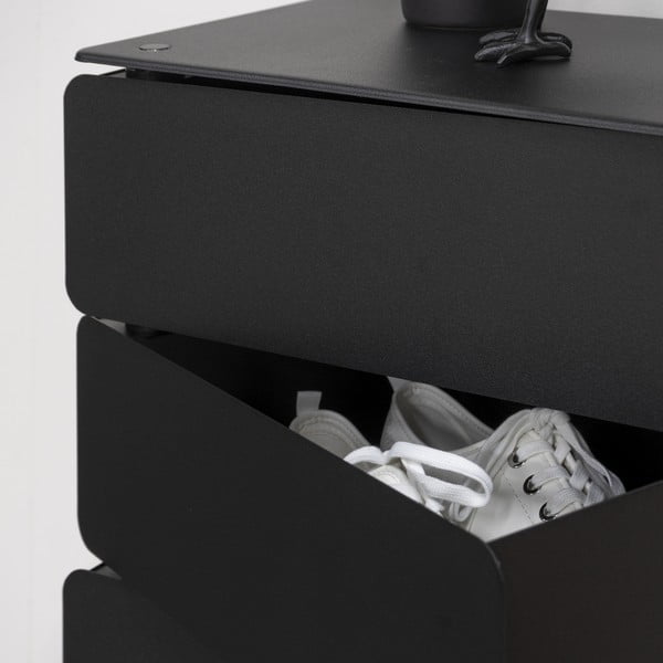 Czarna metalowa komoda 37x99x26 cm Joey – Spinder Design-image-2