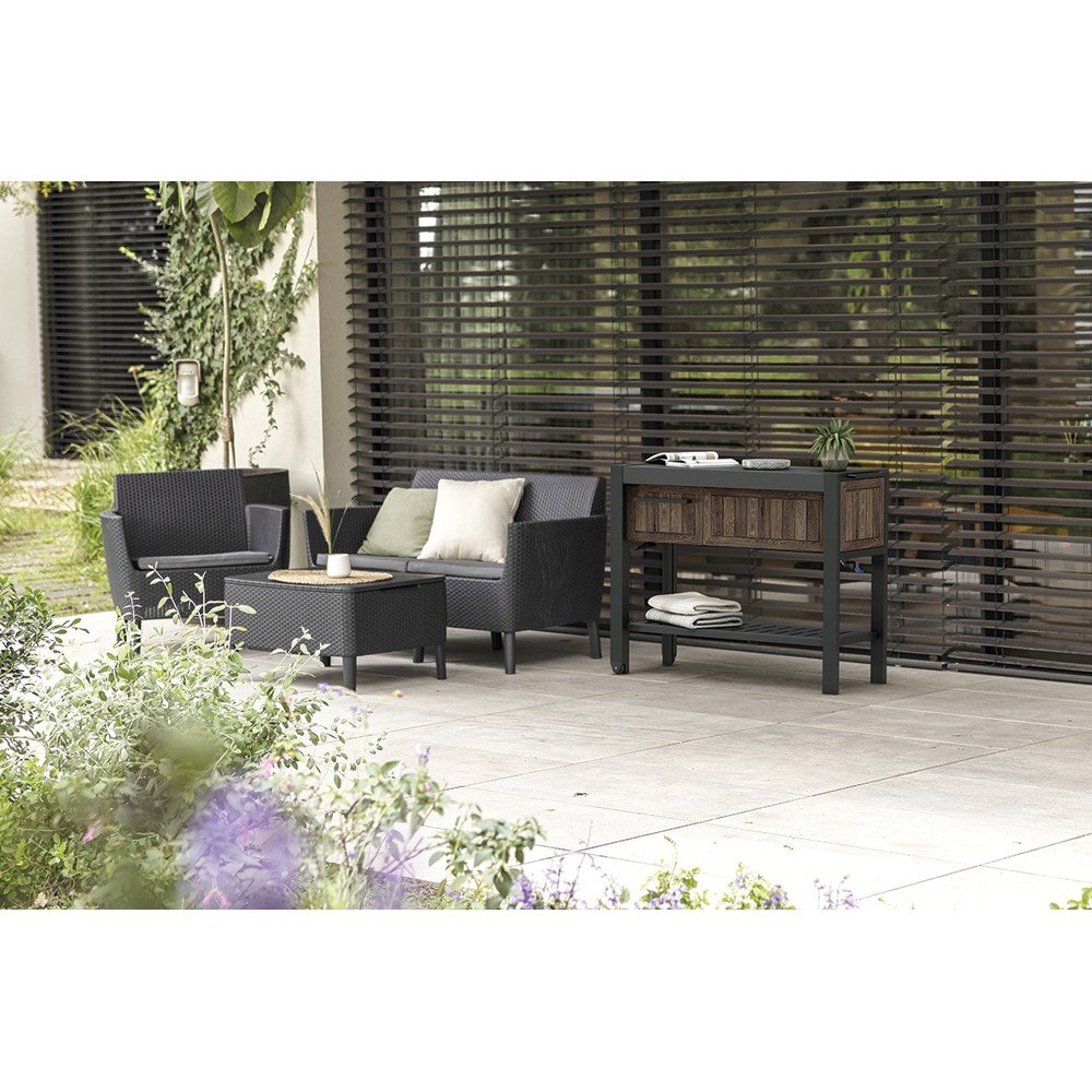 Ogrodowy stolik barowy 112x43 cm Hosting – Keter (zdjęcie 6)