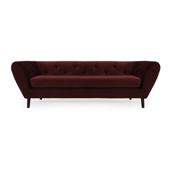 Ciemnoczerwona 3-osobowa sofa Vivonita Etna