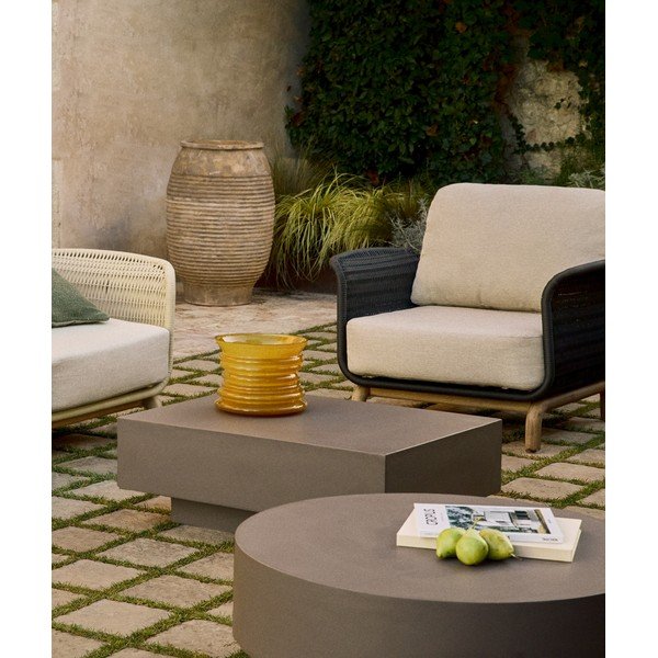 Stolik ogrodowy betonowy 60x80 cm Rustella – Kave Home-image-1