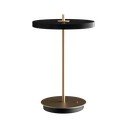 Czarna lampa stołowa LED ze ściemniaczem i metalowym kloszem (wysokość 31 cm) Asteria Move – UMAGE
