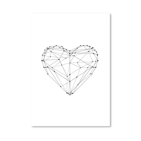 Plakat "Love Heart Wire Polygon", 42x60 cm
