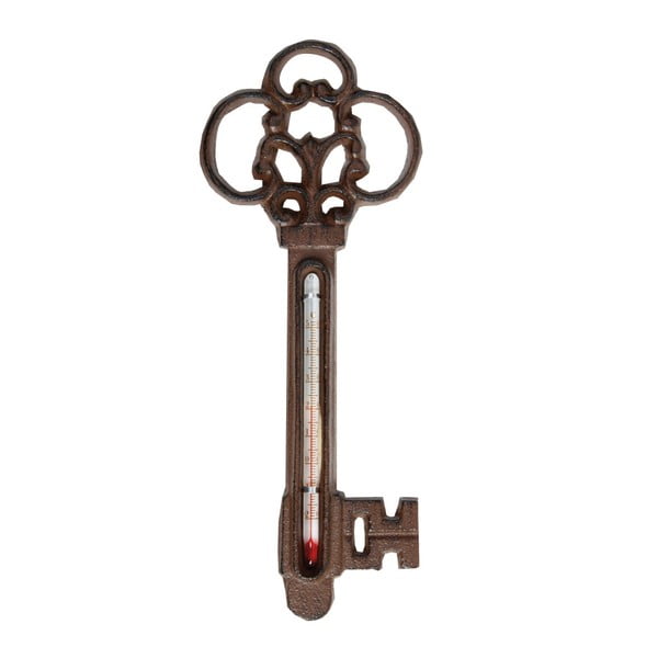 Żeliwny termometr w kształcie klucza Esschert Design, wys. 22 cm