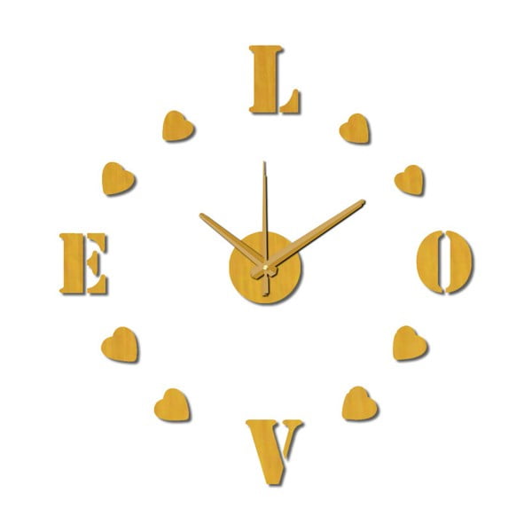 Zegar samoprzylepny Mauro Ferretti Love, ⌀ 60 cm