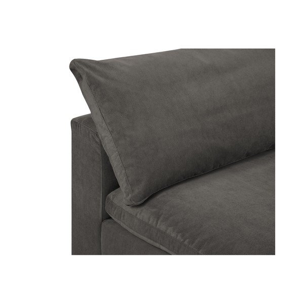 Ciemnobrązowa narożna część sztruksowej sofy modułowej Windsor & Co Sofas Galaxy, prawostronna-image-1