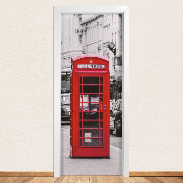 Naklejka na drzwi LineArtistica Telephone, 80x215 cm