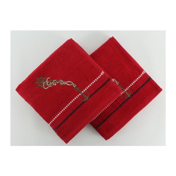 Zestaw 2 ręczników Marina Red Cipa, 50x90 cm