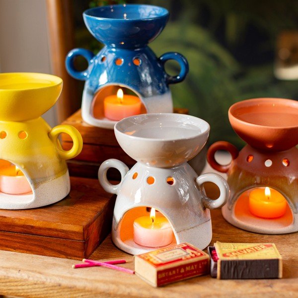 Szara lampka aromatyczna Sass & Belle Bohemian Home Mojave-image-1