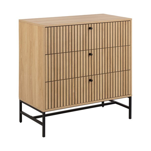 Komoda w dekorze dębu w naturalnym kolorze 81x80x40 cm Albany  – Actona-image-1