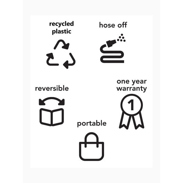 Beżowy dwustronny dywan na zewnątrz z tworzywa sztucznego z recyklingu z detalami w kolorze złota Fab Hab Sydney, 150x240 cm-image-4