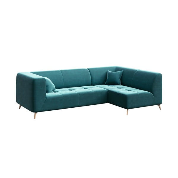 Ciemnoniebieska sofa z szezlongiem po prawej stronie MESONICA Toro