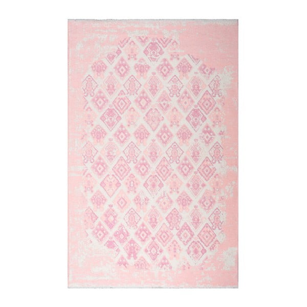 Różowo-szary dywan dwustronny Vitaus Normani, 77x200 cm