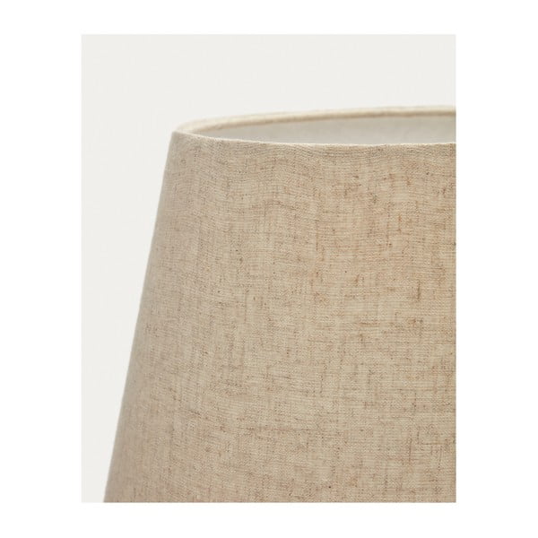 Czarno-beżowa lampa stołowa z tekstylnym kloszem (wys. 60 cm) Torrent – Kave Home-image-4