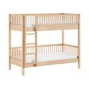 Piętrowe łóżko dziecięce z litego drewna bukowego ze stelażem 90x200 cm w naturalnym kolorze Forrest – Vipack