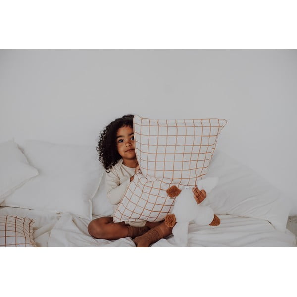 Beżowy zestaw do łóżeczka Camel Check – Malomi Kids-image-3