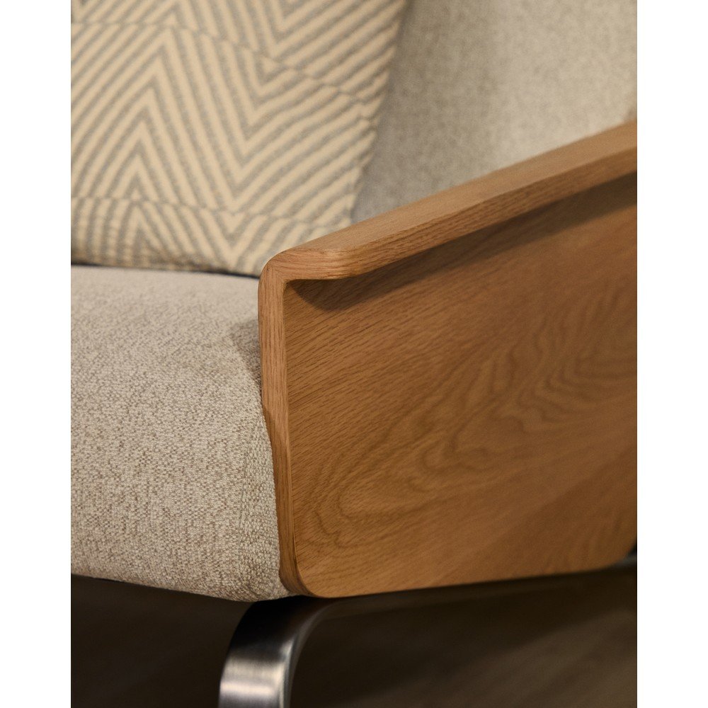 Beżowa sofa z tkaniny szenilowej 205 cm Amsen – Kave Home (zdjęcie 9)