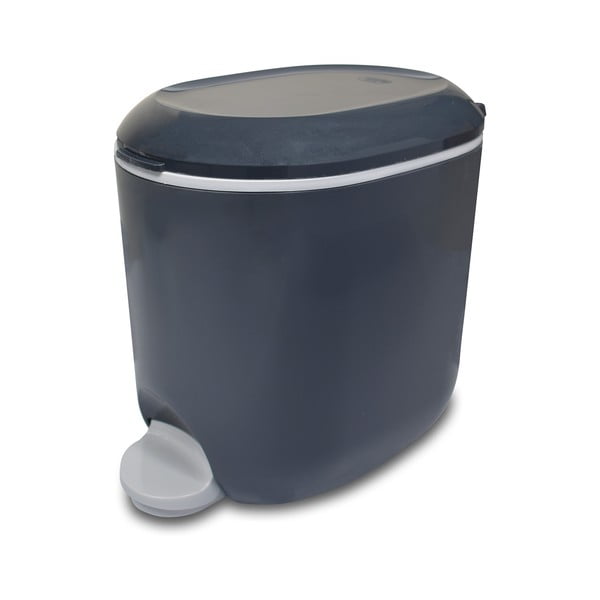 Ciemnoszary plastikowy kosz na śmieci z pedałem 3,5 l – Addis