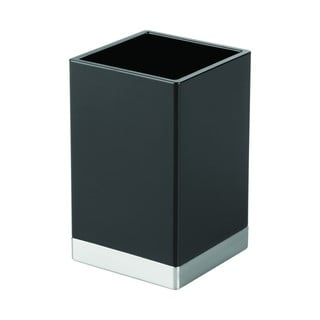 Czarny pojemnik iDesign Clarity, 6x6 cm