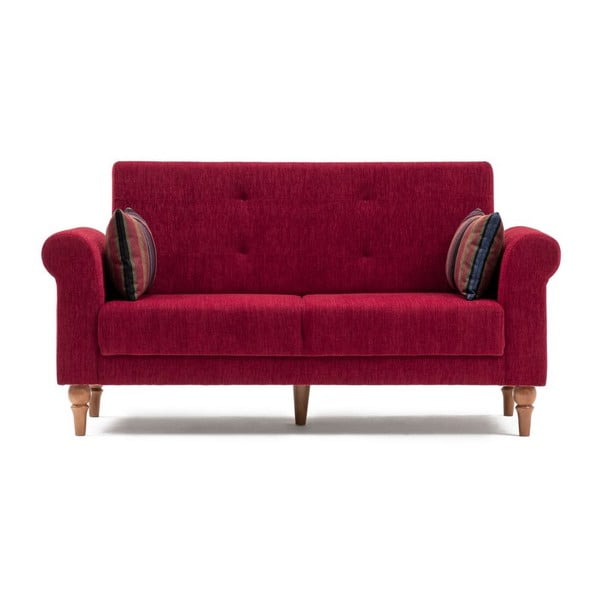 Czerwona sofa rozkładana Madona