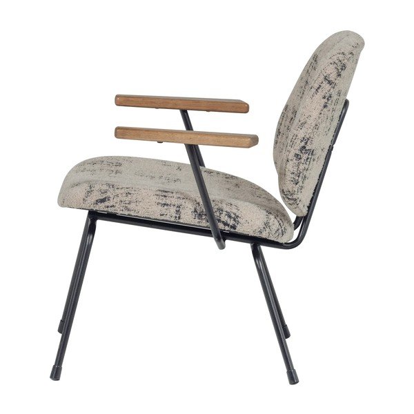 Beżowy fotel z tkaniny szenilowej Aure – WOOOD-image-3