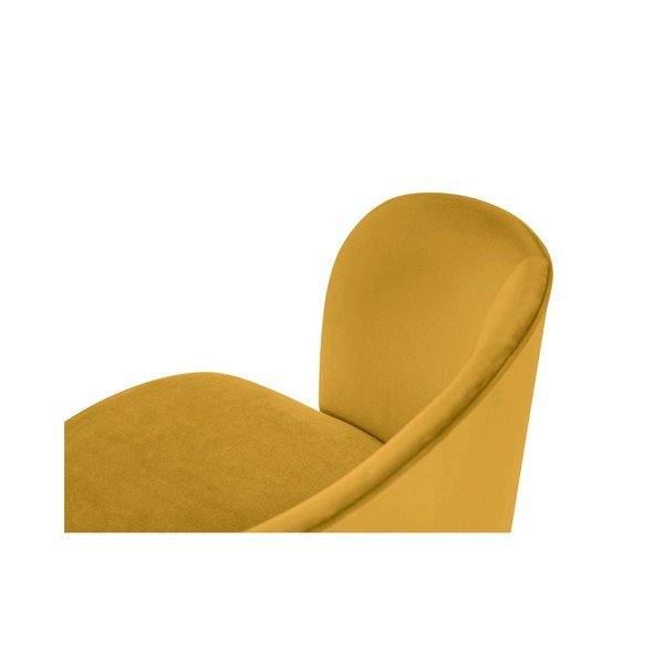 Żółte krzesło z aksamitnym obiciem Windsor & Co Sofas Aurora-image-3