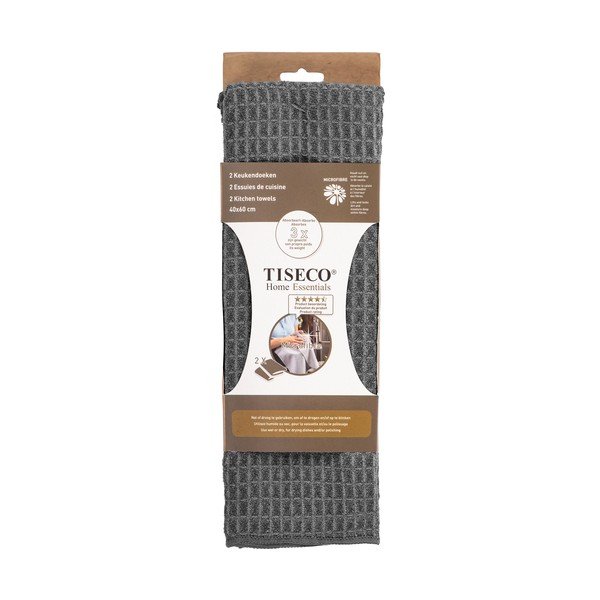 Ścierki z mikrowłókna zestaw 2 szt. 40x60 cm Waffle – Tiseco Home Studio-image-1