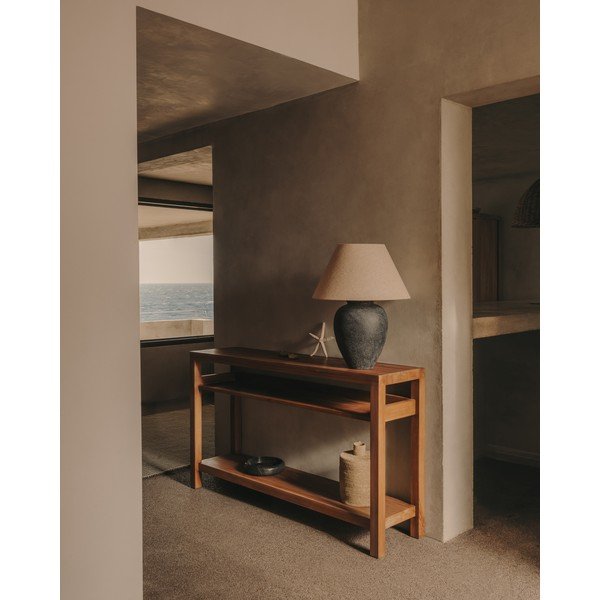 Konsola z litego drewna tekowego 35x140 cm Sashi – Kave Home-image-1