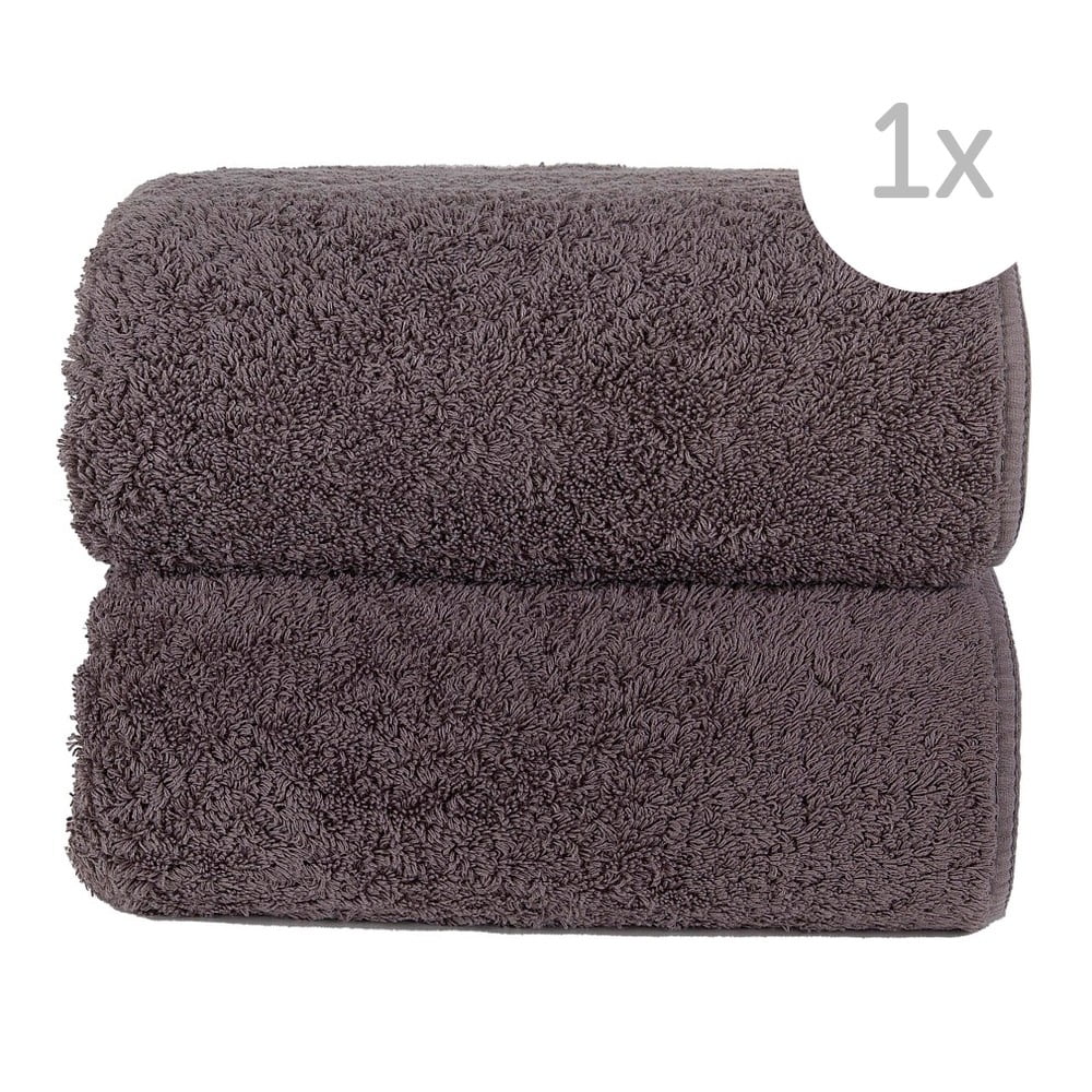 Brązowy ręcznik kąpielowy Graccioza Loop, 70x140 cm