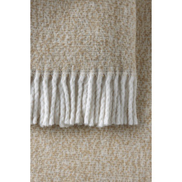 Beżowy koc z mieszanki bawełny 140x180 cm Rennes – Euromant-image-3