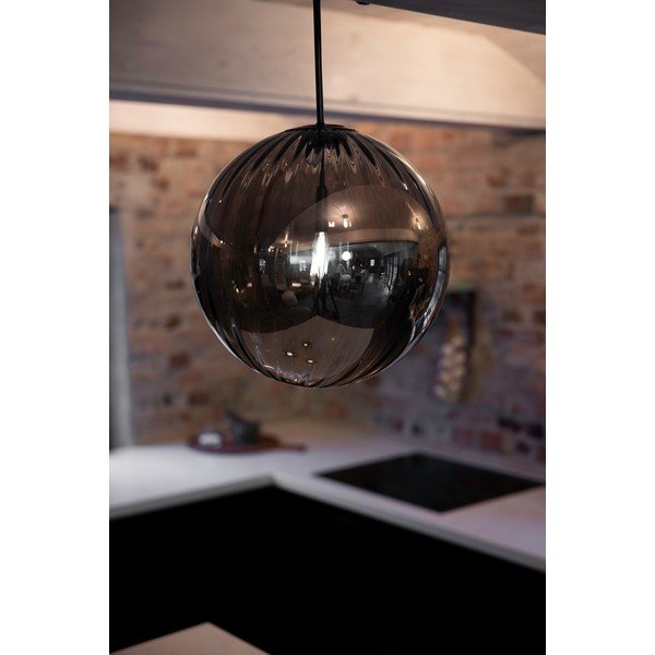 Czarna lampa wisząca ze szklanym kloszem ø 35 cm Fengari – Markslöjd-image-2