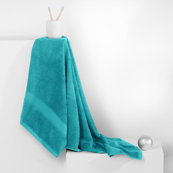Niebieski/turkusowy ręcznik z mieszanki bambusa frotte 50x100 cm Bamby – DecoKing-image-1