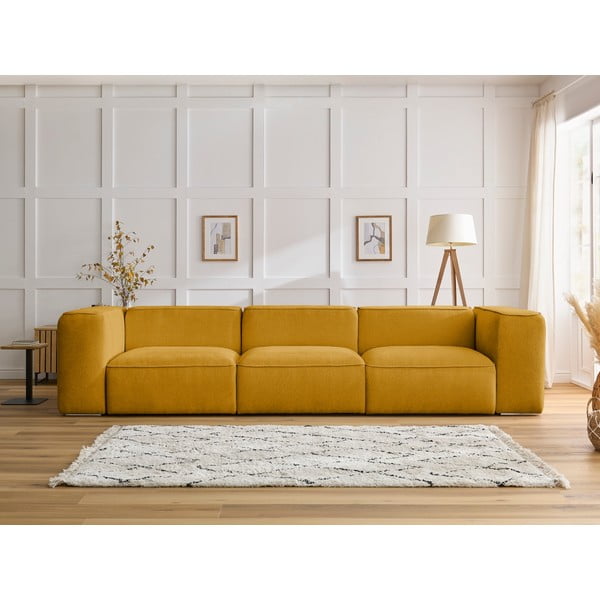 Sofa w kolorze ochry 345 cm Zephyr – Bobochic Paris-image-1