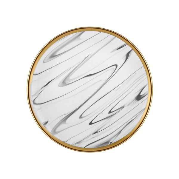 Zestaw 6 szaro-białych porcelanowych talerzy deserowych Mia Lucid, ⌀ 19 cm