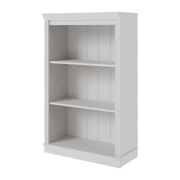 Biały regał z litego drewna sosnowego 74x118x35 cm Anita – Støraa-image-3